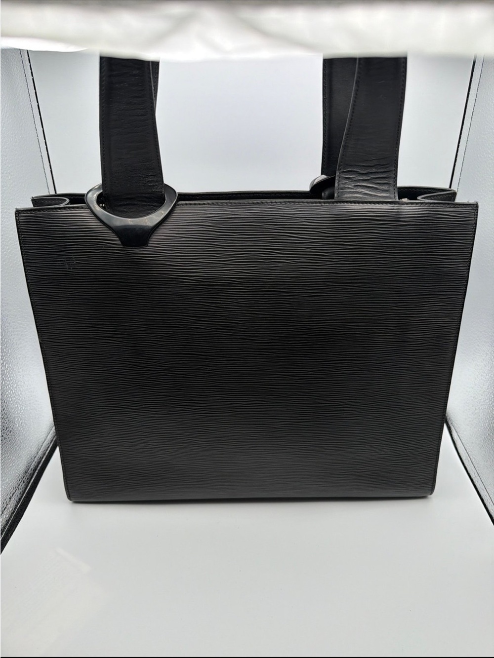 Louis Vuitton work bag Black Epi Structured Tote Bag - Elegant Everyday Carry